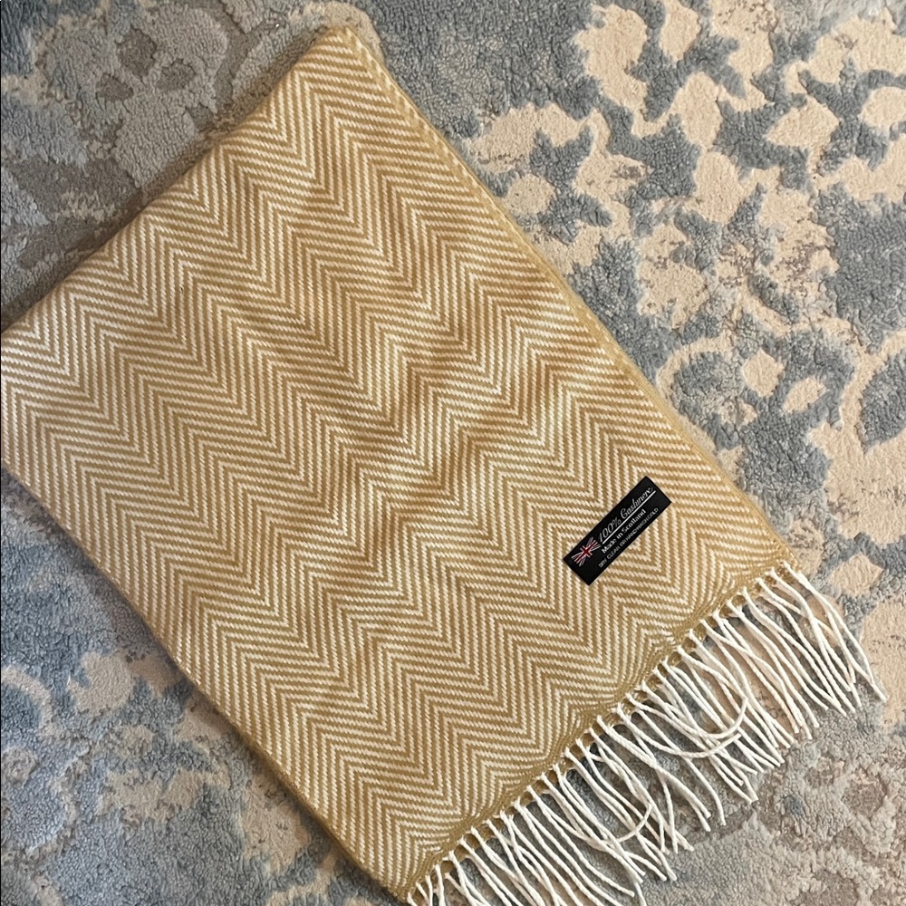 Gold Herringbone scarf